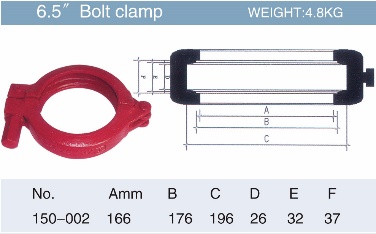 Замок бетоновода болтовой 6,5" (DN150), 150-002